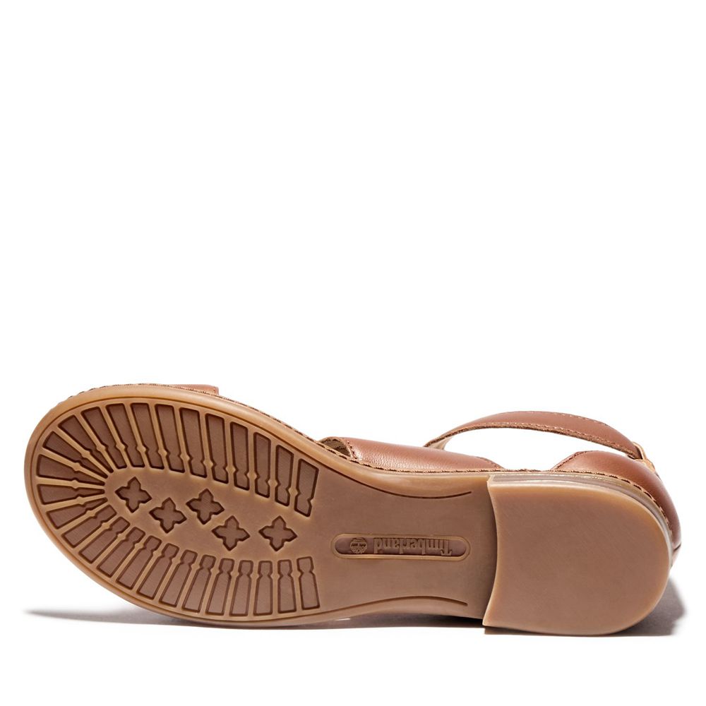 Timberland Womens Sandals Cherrybrook Canvas - Brown - India XP8560723